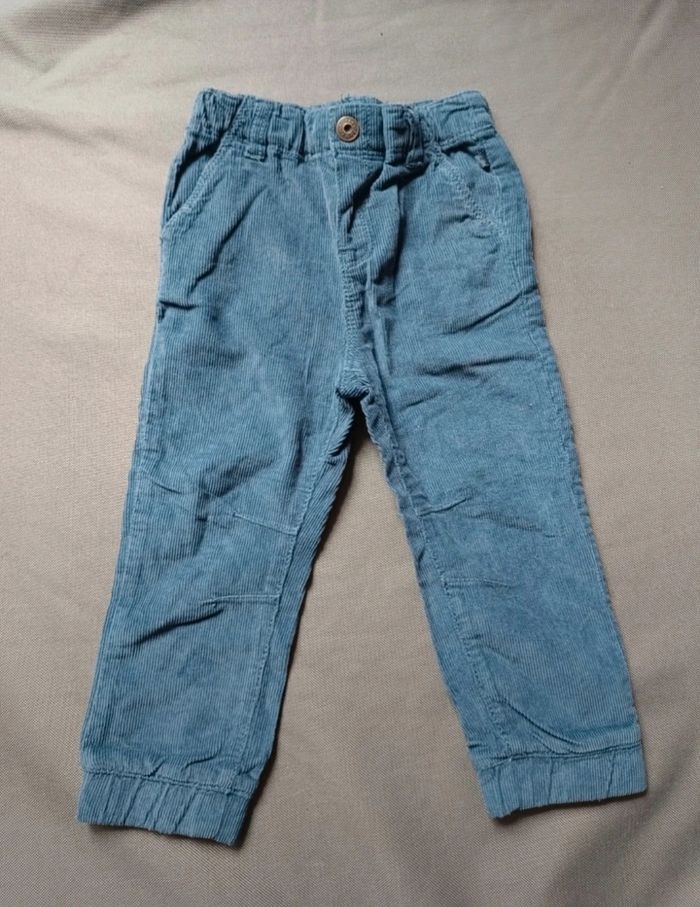 Pantalon bleu velours - photo numéro 2