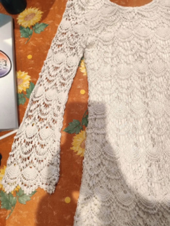 Robe blanche en maille - photo numéro 2