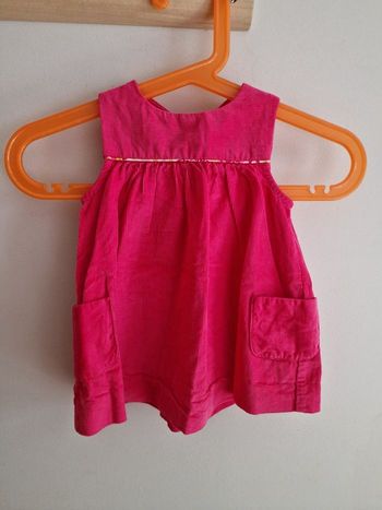 Robe bébé 3 mois jacadi rose velours