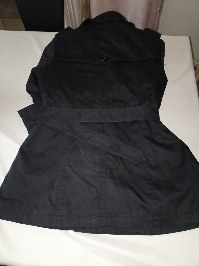 Trench Coat Noir Élégant - Style Intemporel pour Toutes les Saisons ! - photo numéro 4