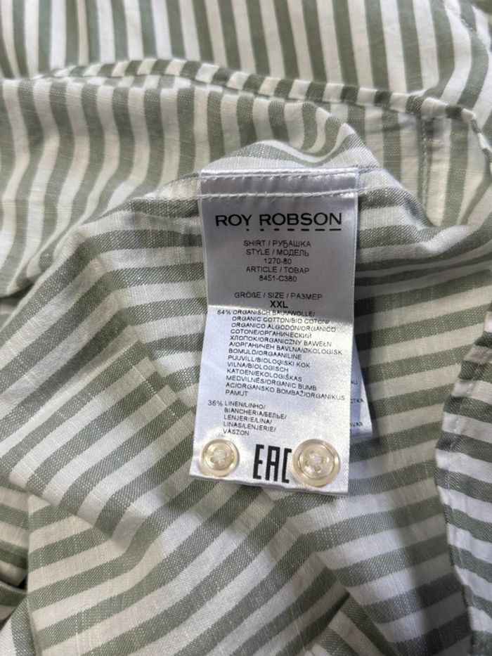 Roy Robson - Chemise à rayures, Blanche, taille XXL - photo numéro 5
