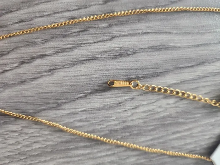 Collier acier inoxydable initial D - photo numéro 3