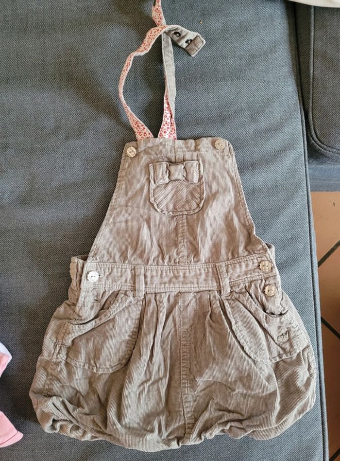 Robe salopette velours sergent major 3 ans