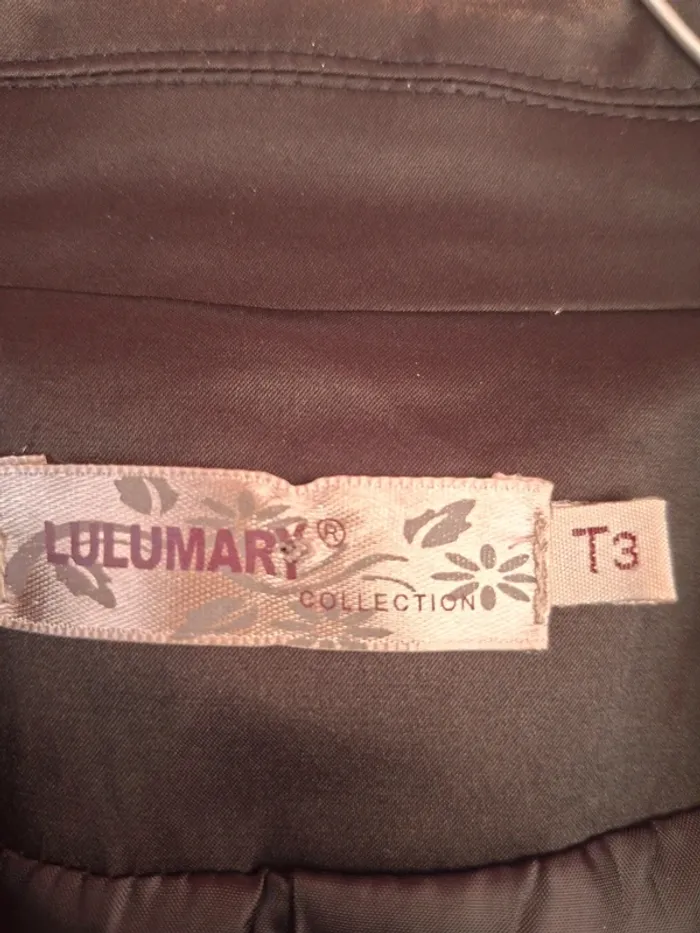 Veste satinée noire Lulumary T3 - élégante et neuve - photo numéro 7