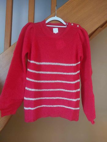 Pull fushia rayé mohair Karl Marc John neuf