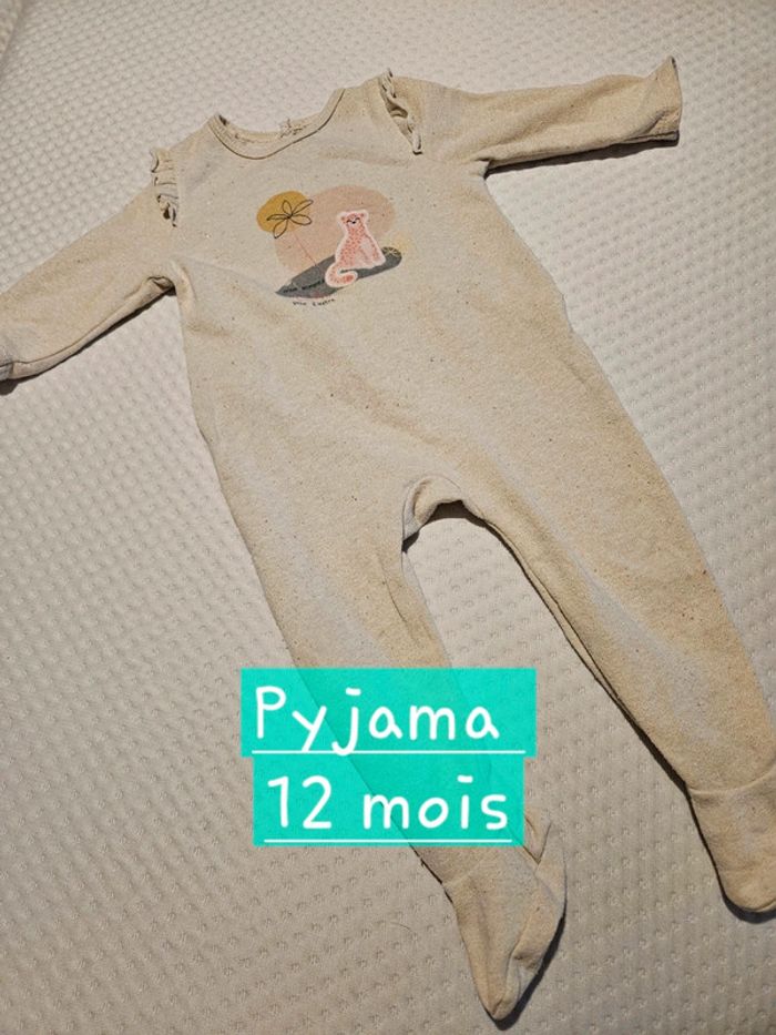 Pyjama coton beige 1 an