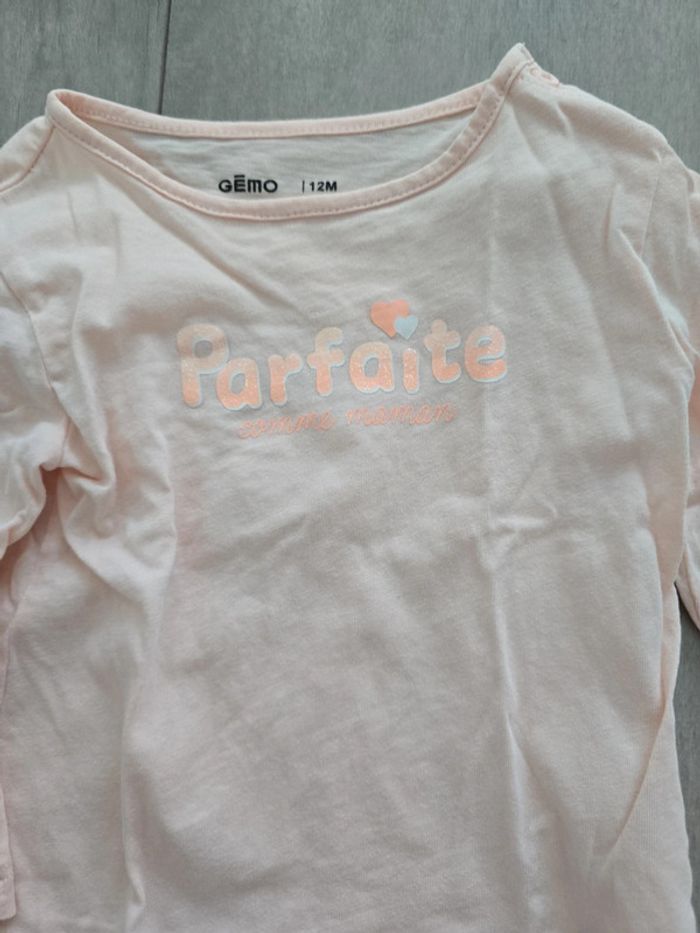 Lot 3 t-shirt 12 mois gemo - photo numéro 5
