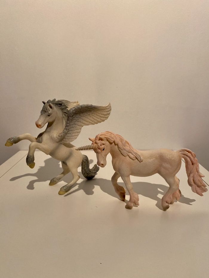 Schleich Pégase 70202 et Licorne 70201 Paillettes 2004