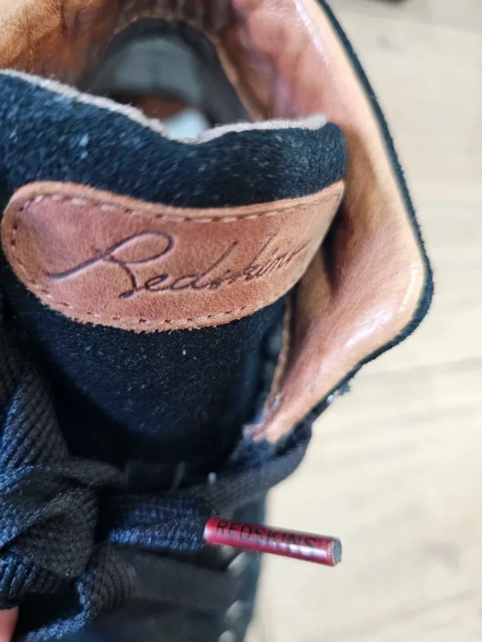 Très belles chaussures montantes,  femme, en cuir , noir, pointure 37, marque Redskins - photo numéro 6
