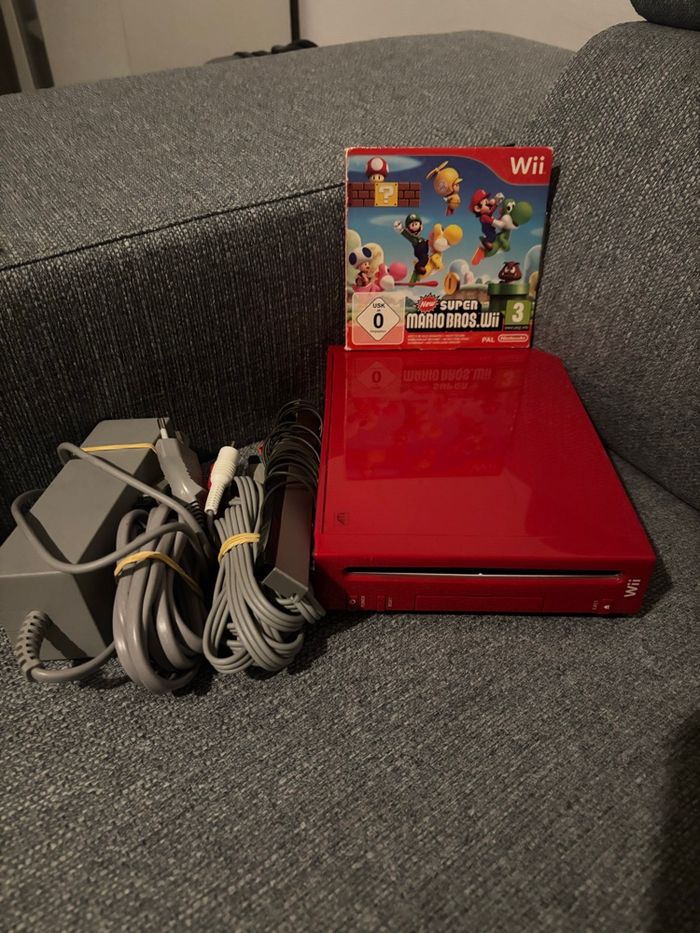 Console Nintendo Wii rouge édition super Mario Bros