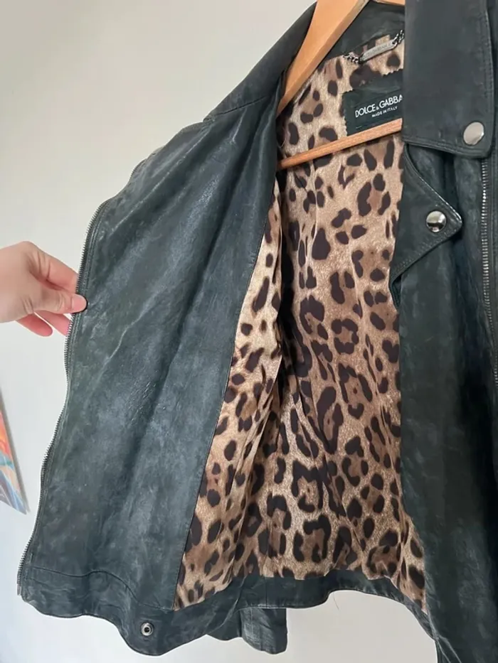 Perfecto en cuir Dolce & Gabbana - photo numéro 5