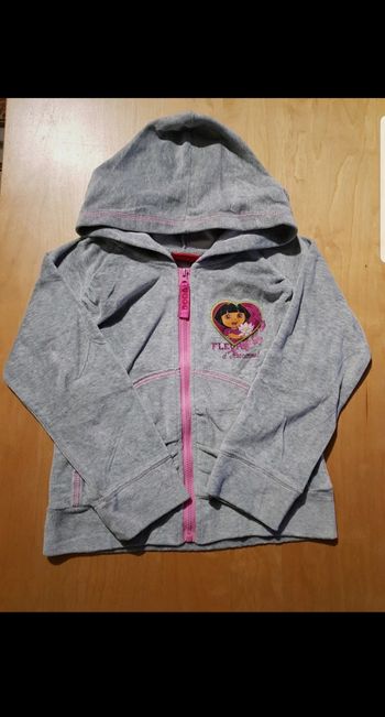 Sweat zippé à capuche Dora enfant fille 4/5 ans