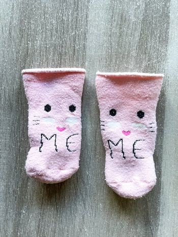 Paire de chaussettes chat bébé fille taille 14