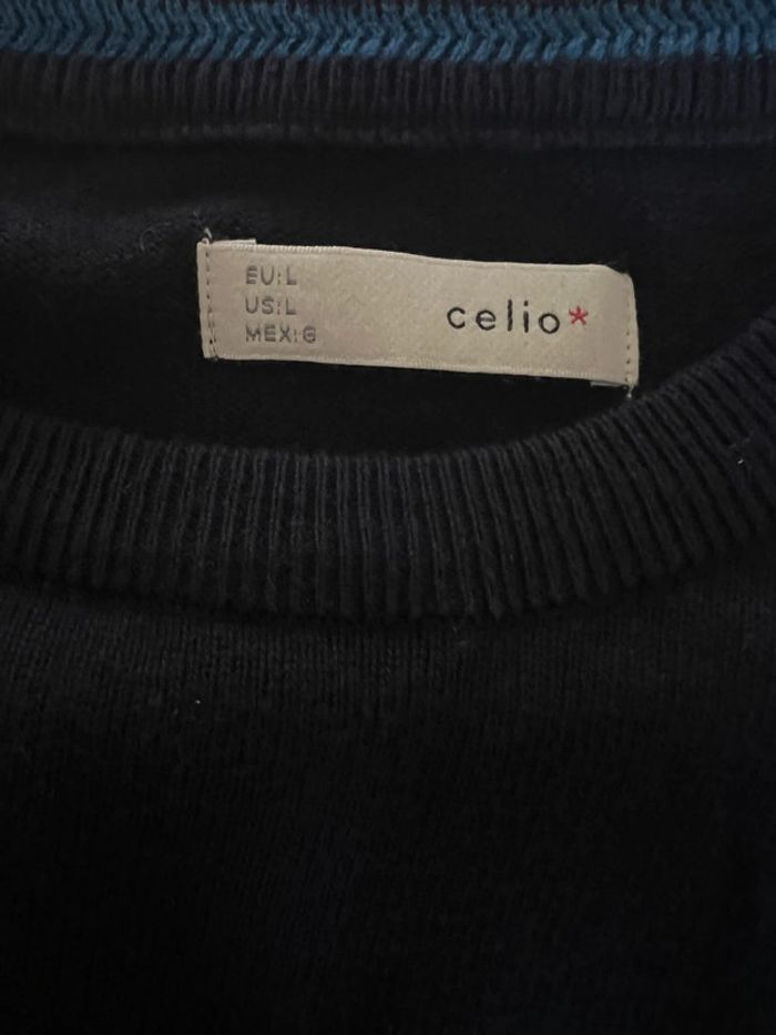 Pull fin bleu marine Celio L - photo numéro 4