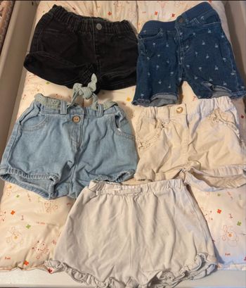 Lot 5 shorts été - 12 mois