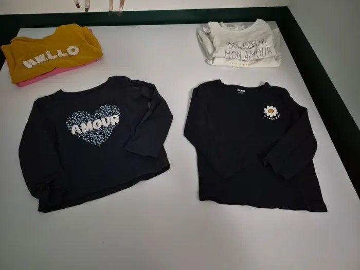 Lot de 6 t-shirts manches longues - 24 mois - photo numéro 5