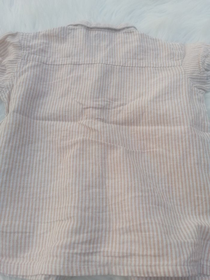 Ensemble garçon 2ans chemise lin et short à bretelles - photo numéro 9