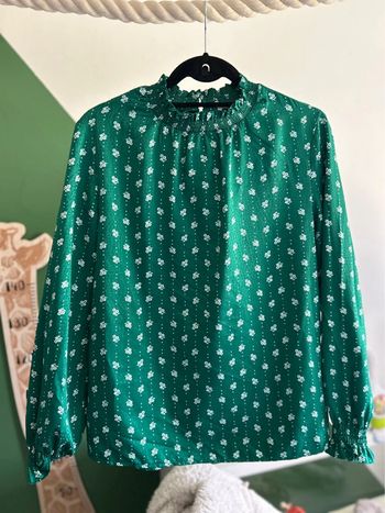 Blouse verte fleurie BZB - Taille M
