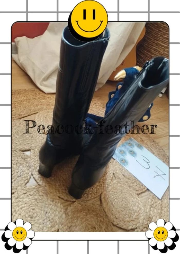 Bottes noires talons 37 - photo numéro 7