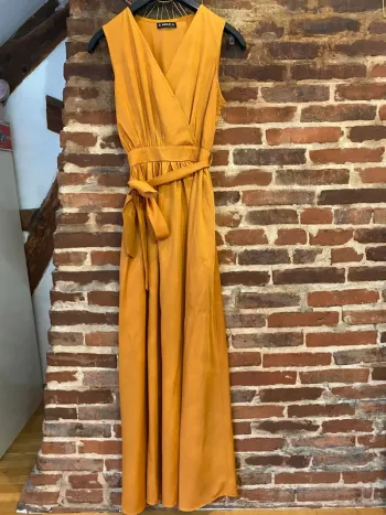 Robe longue moutarde