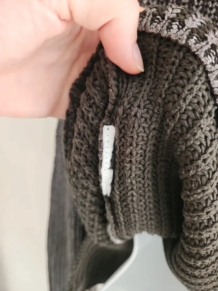 Pull kaki et argenté Mosquitos taille S - photo numéro 12