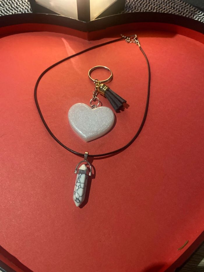 Pendentif pierre chakra + porte clefs - photo numéro 4