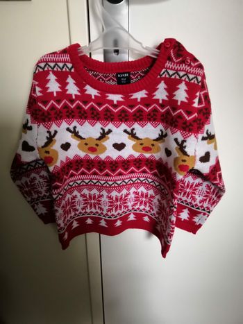 Pull de Noël à col rond (Rouge, divers motifs) 18 mois (86 cm) Kiabi