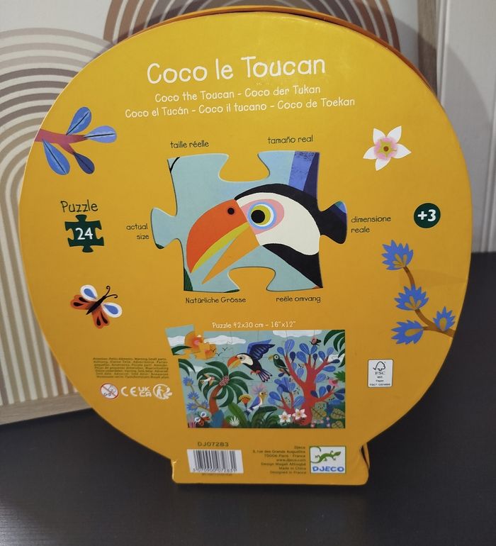 🧩 Djeco Puzzle  Coco le Toucan 24 pièces - photo numéro 3