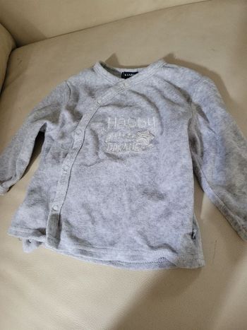 Sweat velours kiabi 9 mois