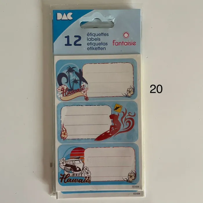 Étiquettes cahier fournitures - photo numéro 2