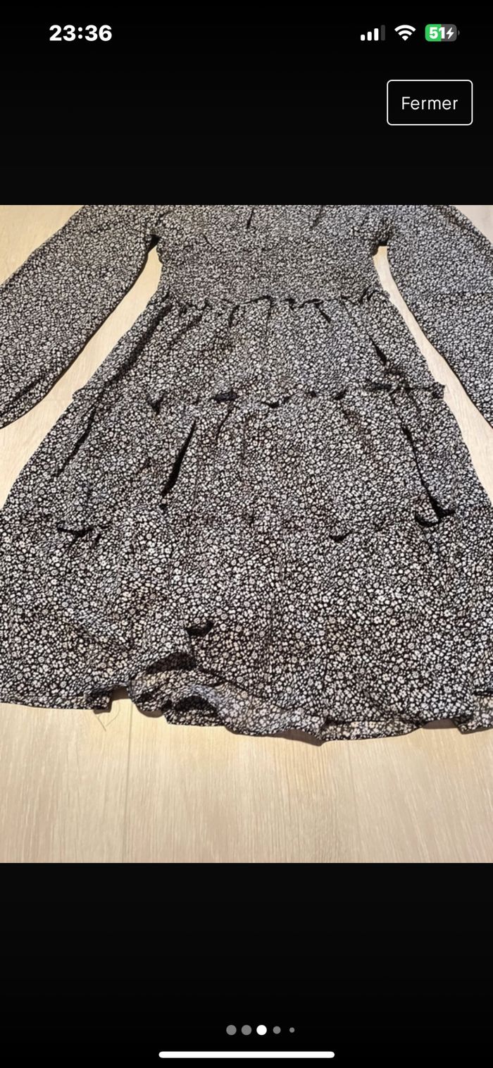 Robe mousseline à fleurs neuve taille M - photo numéro 3