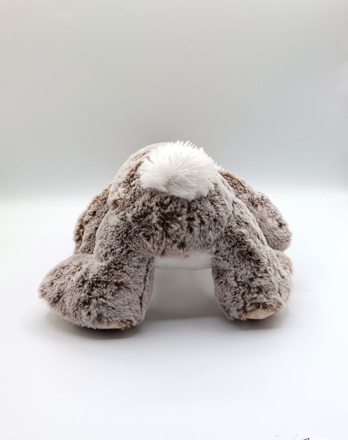 Grande peluche doudou lapin marron chiné blanc Simba toys Nicotoy beige 38 cm - photo numéro 5