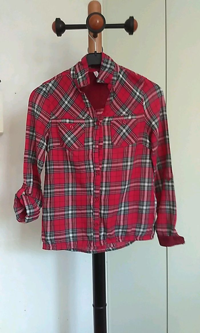 Chemise rouge quadrillée - photo numéro 2