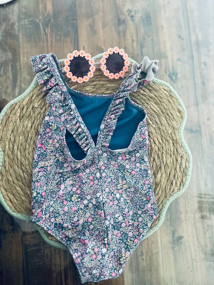 Maillot bain fille 3ans tao motif fleurie liberty - photo numéro 3