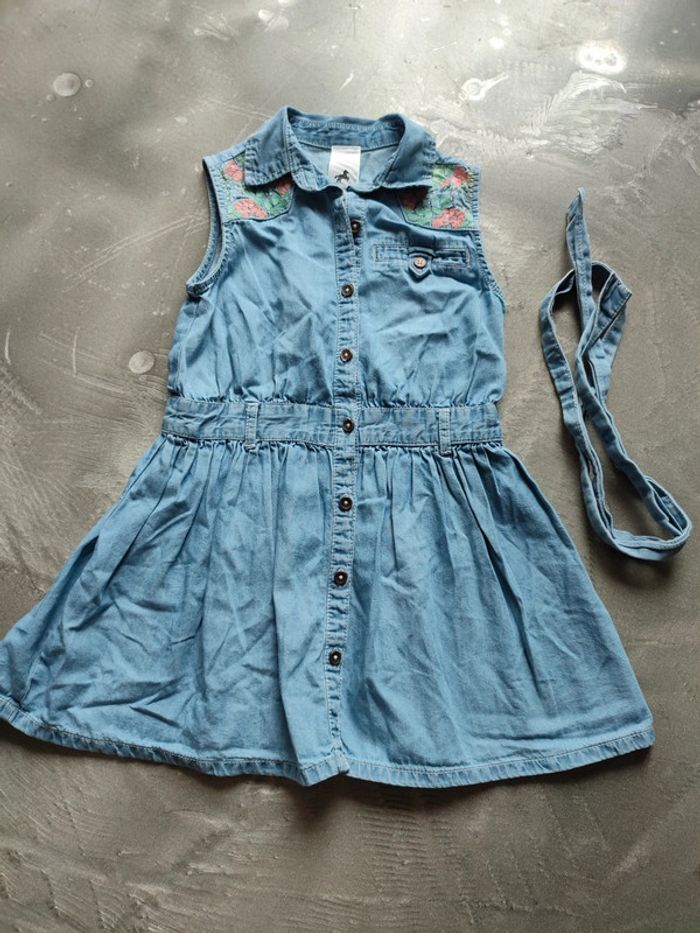 Robe bleu jeans en coton 4 ans 104 cm