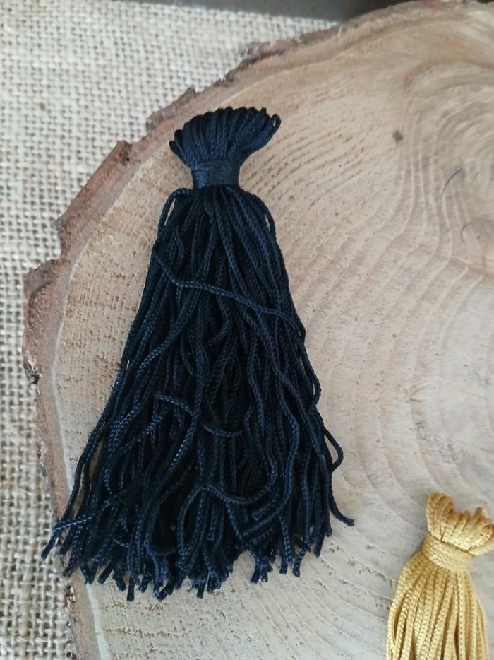 Lot de 3 pompons rose doré noire - photo numéro 2