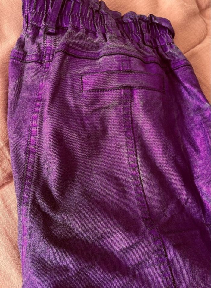 Pantalon métallisé violet T38 - photo numéro 10