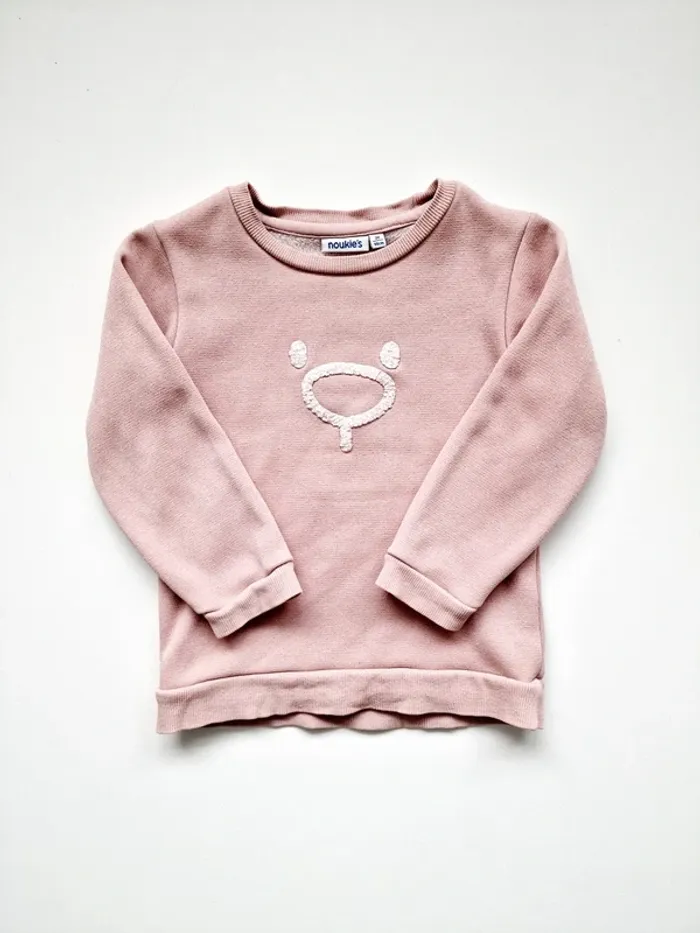 Noukie's - Pull doublé polaire, manches longues, col rond - Rose (3 ans)
