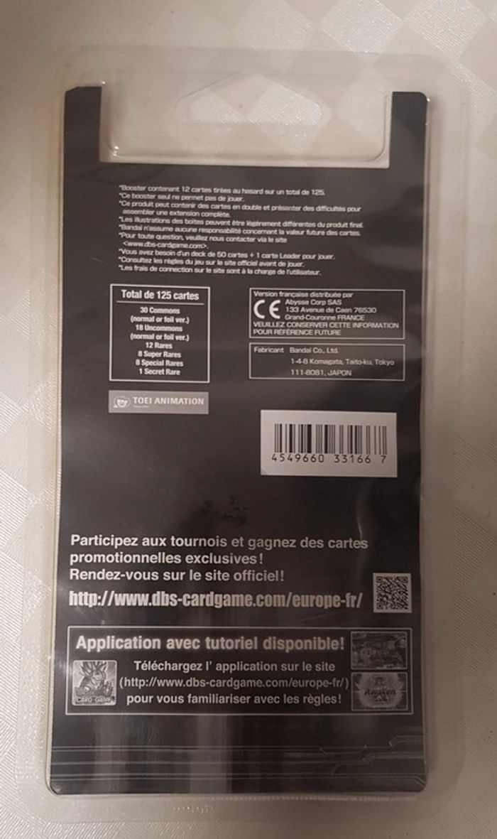 Dragon Ball Z super dbz card game cards new sealed - photo numéro 2