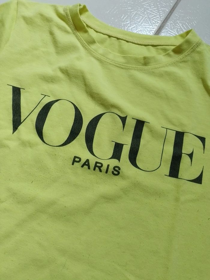 T-shirt femme jaune fluo Vogue Paris - photo numéro 9