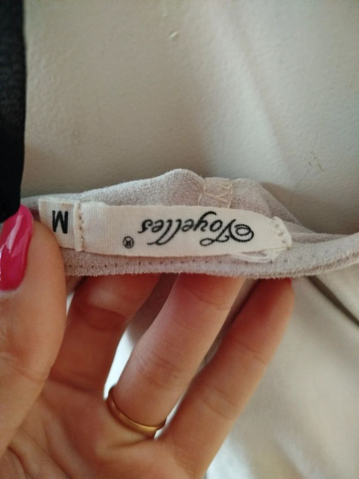 Robe lipsy nude courte dentelle noire daim sequins sexy - photo numéro 6