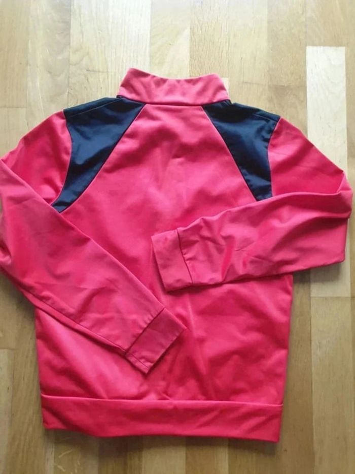 Sweat zippé sans capuche 14 ans decathlon rouge et noir - photo numéro 4
