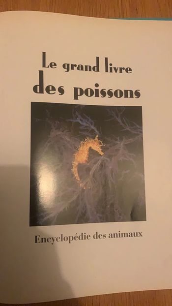Encyclopédie « le grand livre des poissons »