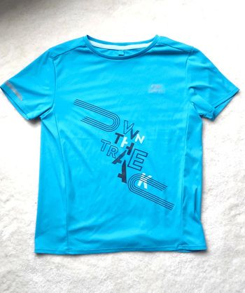 T-shirt turquoise Kalenji 10 ans