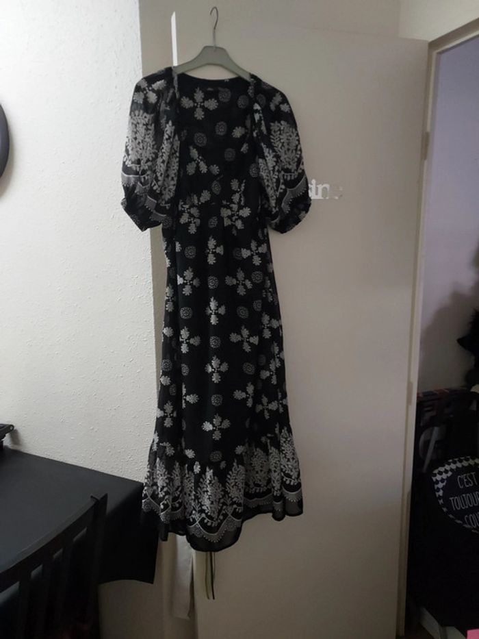 Robe longue col en V été femme M