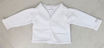 Gilet blanc en coton 6 mois mixte