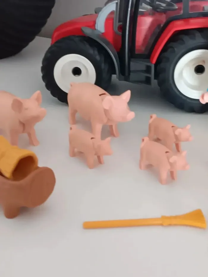 Tracteur avec fermier et cochons playmobil - photo numéro 12