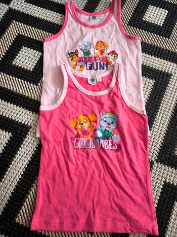 Lot de 2 débardeur pat patrouille 3 ans neuf