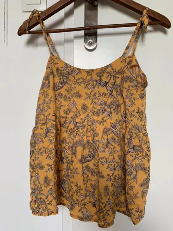 Débardeur Primark tropical comme neuf moutarde t.36