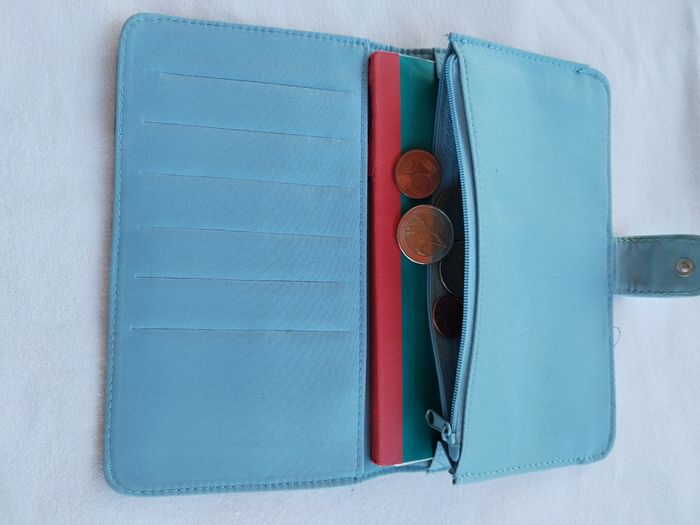 Portefeuille multipoches Portemonnaie bleu - photo numéro 4